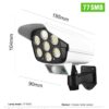 Cámara falsa Luz Solar LED con sensor de movimiento - Imagen 8
